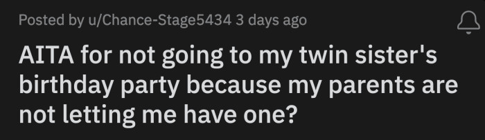 OP defended herself and told her parents that she informed them she wouldn't be attending