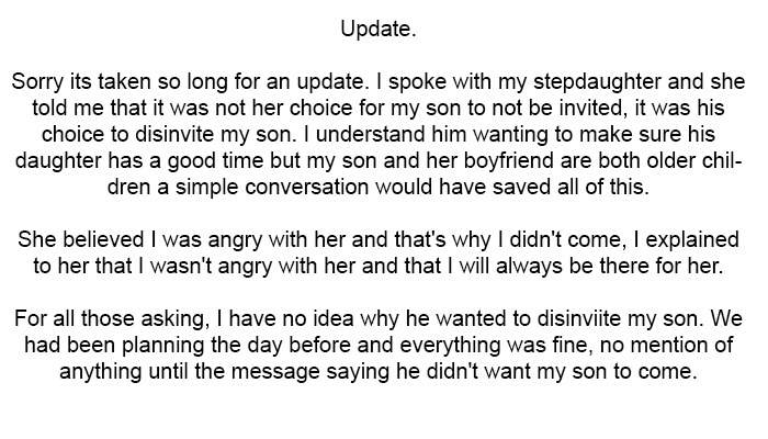 For all those asking, I have no idea why he wanted to disinvite my son.