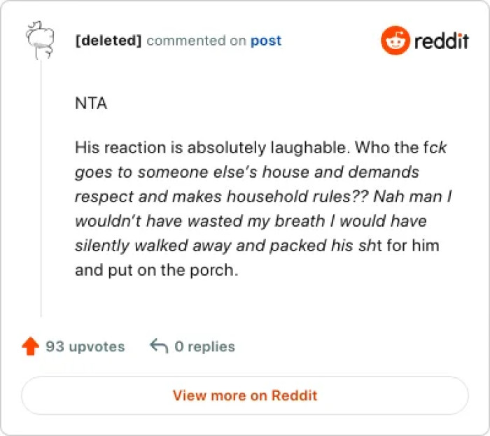 The guy's too entitled.