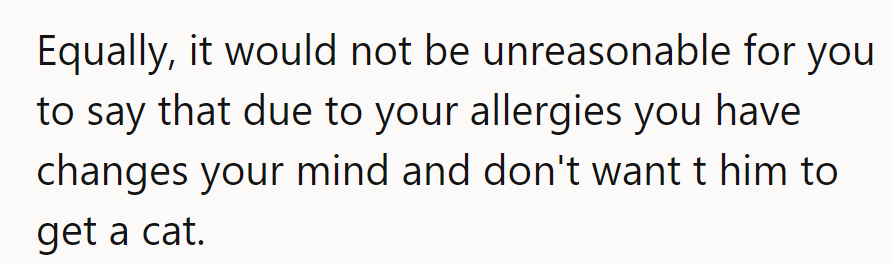 Looks like it's time to play the allergy card: 'Sorry, cat plans canceled due to allergic reactions.'