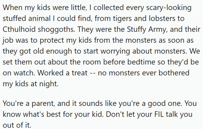 This parent had a different strategy