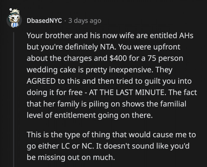 They played OP and thought she would just go along with whatever they wanted. She should consider limiting her contact with her brother and new sister-in-law.