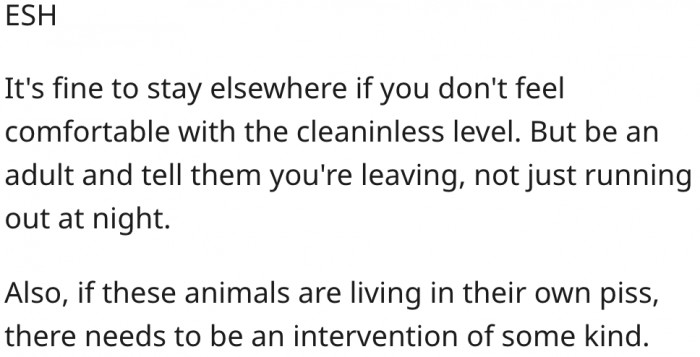 4. The only thing she did wrong was not telling them before leaving.