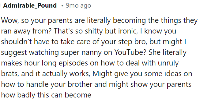 It's ironic that OP's parents are turning into what they once avoided.