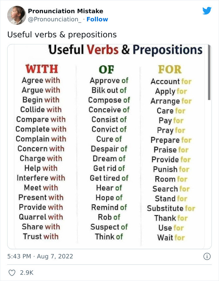 20. Here are some useful verbs and prepositions