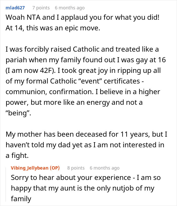 This redditor believes in a higher power