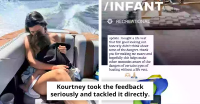 Kourtney Kardashian Praised for Calm Response After Baby Rocky Spotted on Boat Without Life Vest
