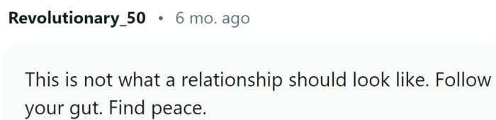 This is not, by any standard, what a relationship should look like