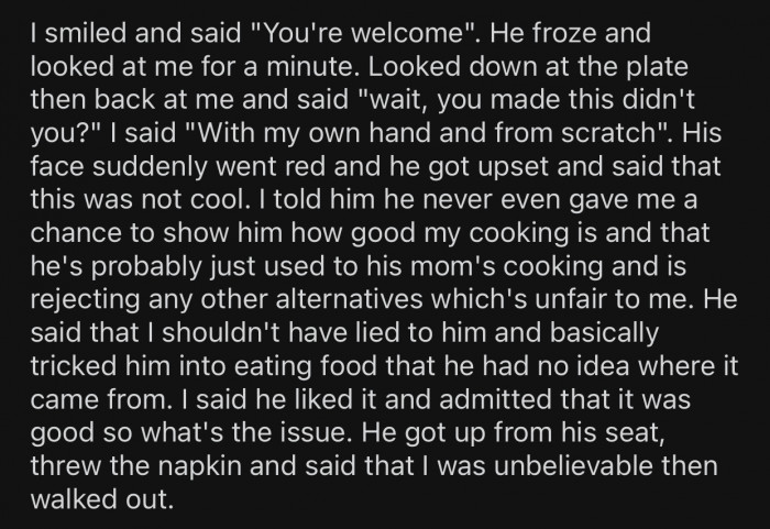 Once the husband found out, he was not happy with the whole situation.