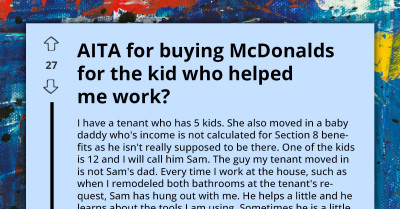 Landlord Asks If He's A**hole For Buying McDonald's For One Of Tenant's Children And Not All Of Them