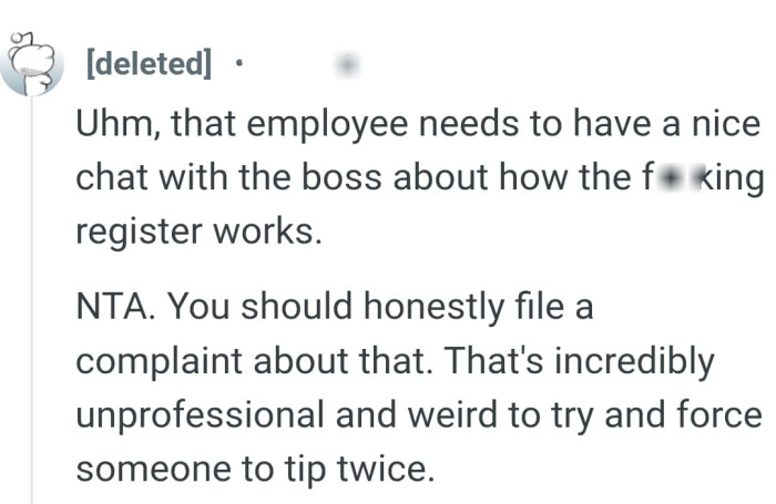 The OP should file a complaint