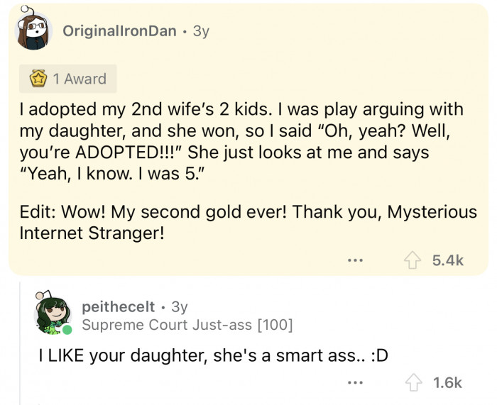 This user's kids have a good sense of humor.