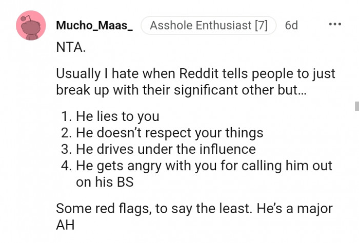 Some red flags to take note of
