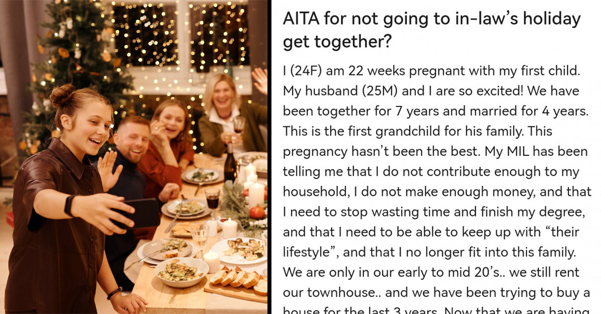 Pregnant Woman Doesn't Want To Attend In-Laws' Holiday Get-Together After They Treated Her Poorly; They Now Call Her Ungrateful