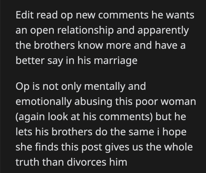 OP deleted most of his comments before deleting his account. There is A LOT more to the story than he initially shared.