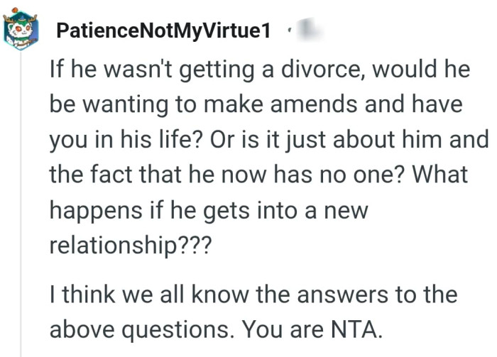 What happens when OP's dad gets into another relationship?