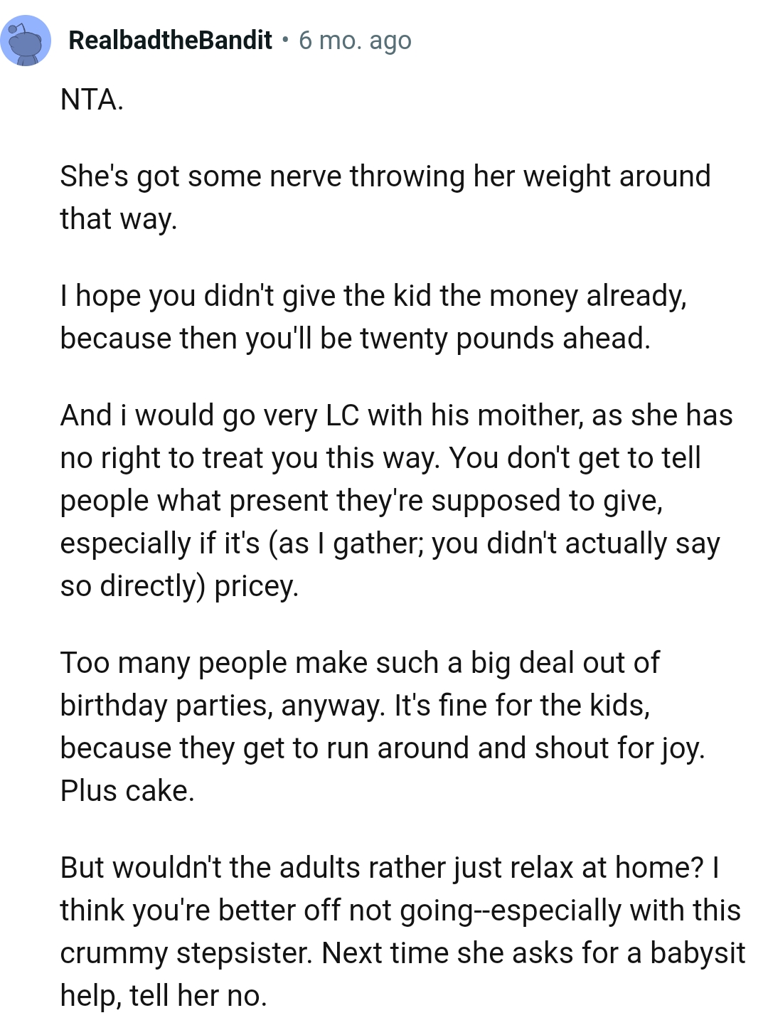 Being twenty pounds ahead