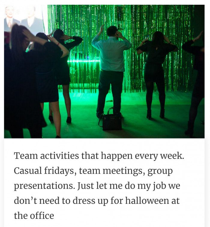 9. Forcing yourself to be there.