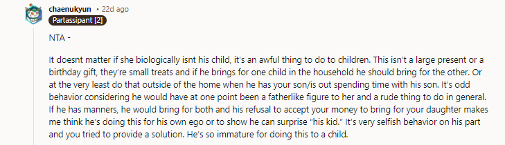 It's cruel to that little girl. She will always believe that she was the problem. He is horrible.