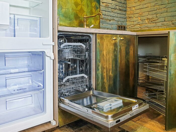 14. When heading out on vacation, leaving your dishwasher door slightly ajar is a good idea.