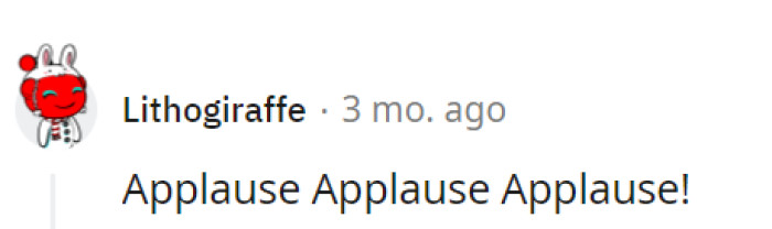 A round of applause is certainly in order—putting their well-being first and cutting out the drama deserves a standing ovation.