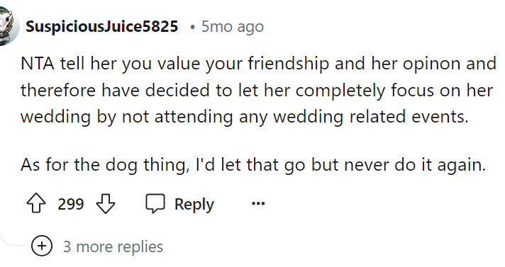 I would also say something to her about this because it is sad that she just disinvited her like that.