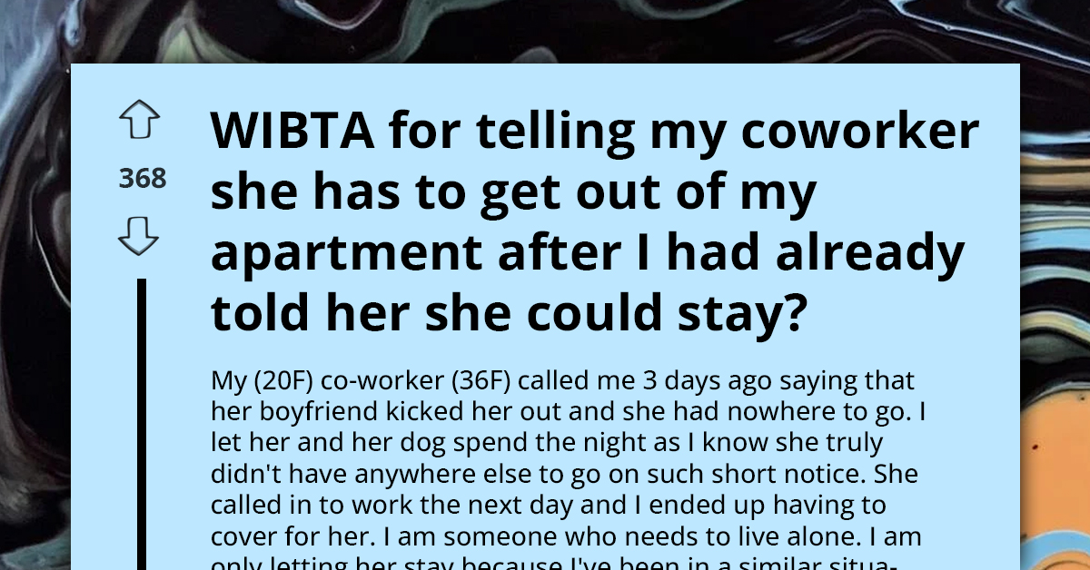 Woman Rethinks Letting Older Co-Worker Stay With Her After Realizing She Doesn't Plan To Leave Any Time Soon