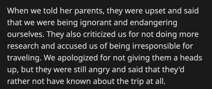 They were right in their suspicions as OP's in-laws were not happy at all