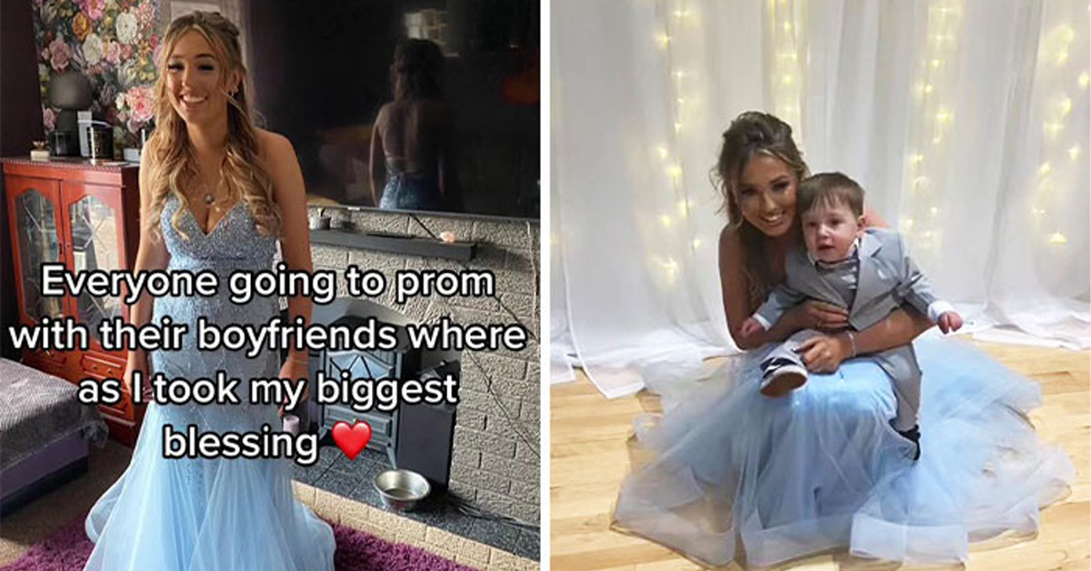 Teen Mom Goes Viral On TikTok After Taking Her Toddler As Her Date To Prom