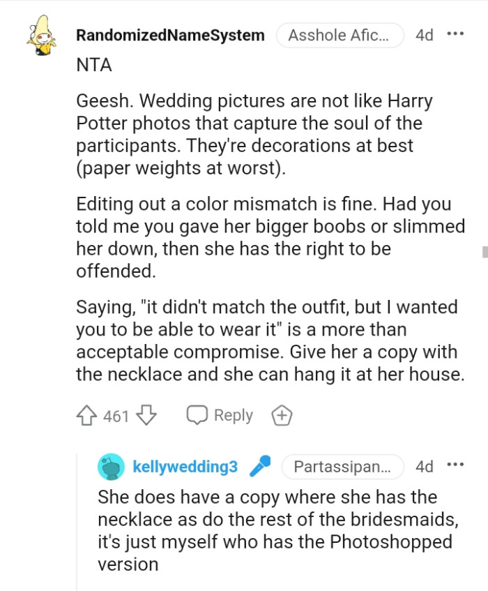 It didn't match the outfit, but I wanted you to be able to wear it.