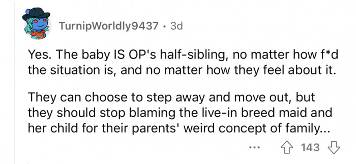 OP can't change that, no matter how much she tries.