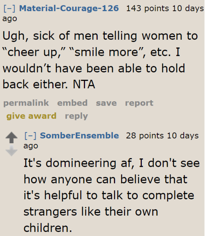 Do men actually believe they're being helpful?