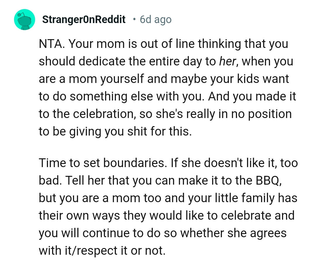 She's in No Position to Make the OP Feel Terrible