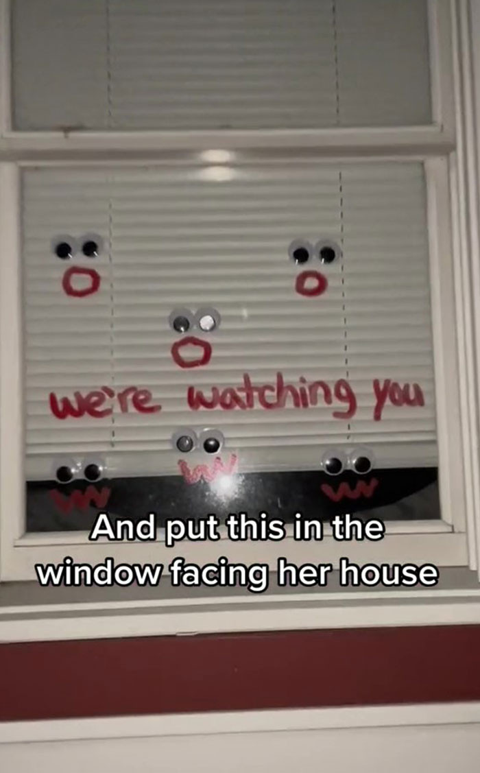 ...left a message on the window.