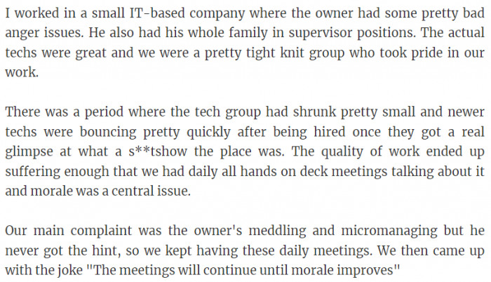 25. Working in a small IT-based company