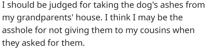 OP has offered the following explanation for why they think they might be the asshole: