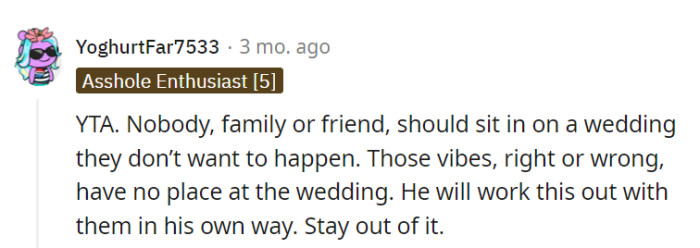 Weddings demand authentic vibes, not obligatory seats.