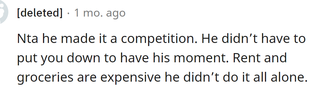 He made it a competition