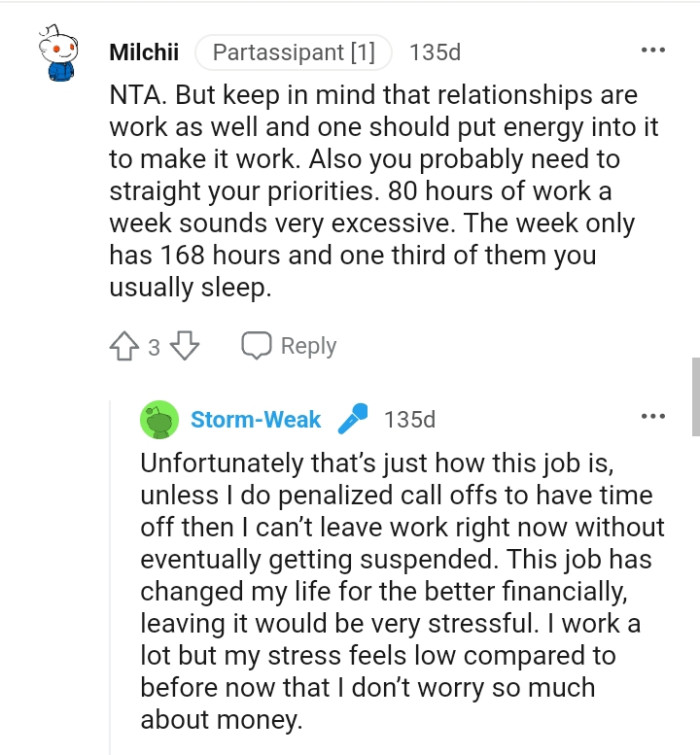 OP needs to straighten out his priorities