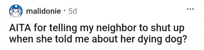 This Redditor told her neighbor to shut up
