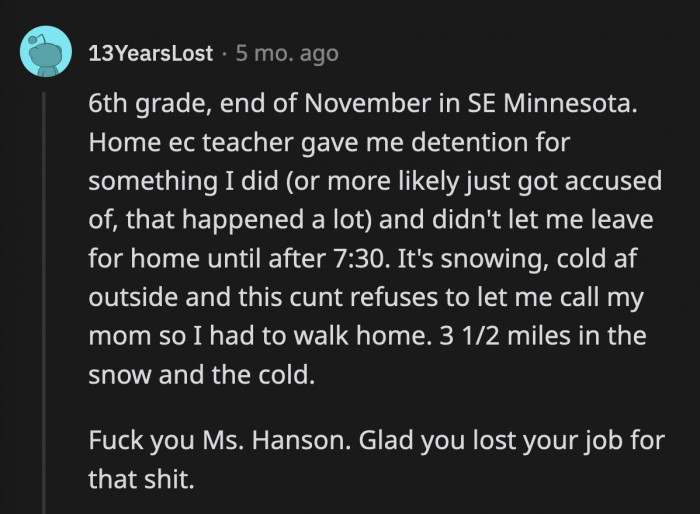 9. Teacher straight up tried to kill a 6th grade student