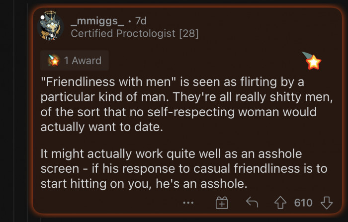 Casual friendliness should not be mistaken for flirting.