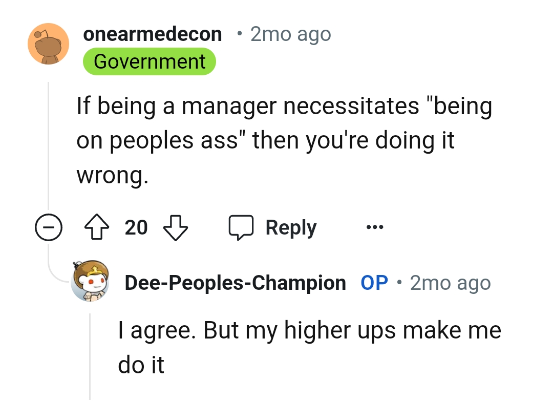 OP's higher-ups make the decision