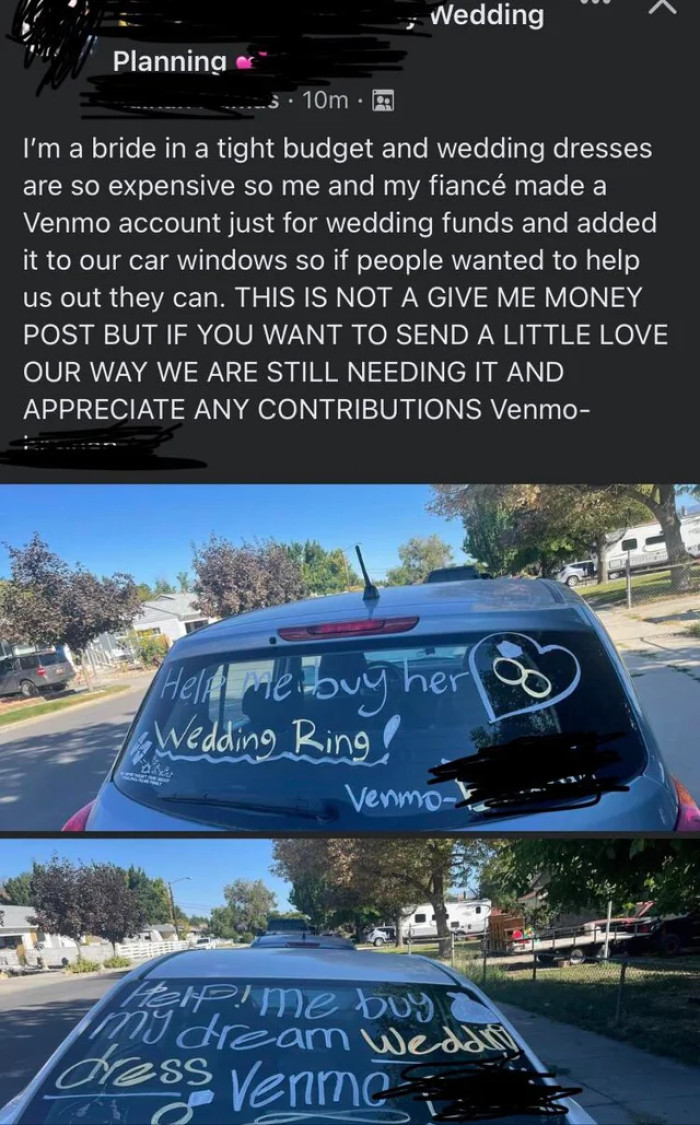 28. Not asking for money but love in the form of money.