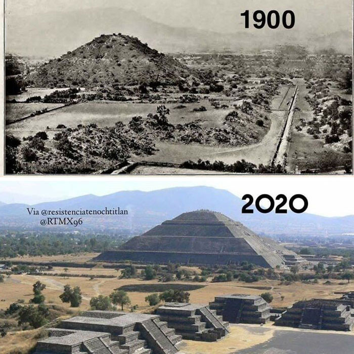 24. The ancient pyramids in Teotihuacan, Mexico.