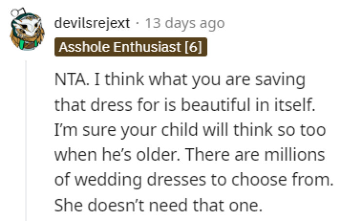 She doesn't need that one