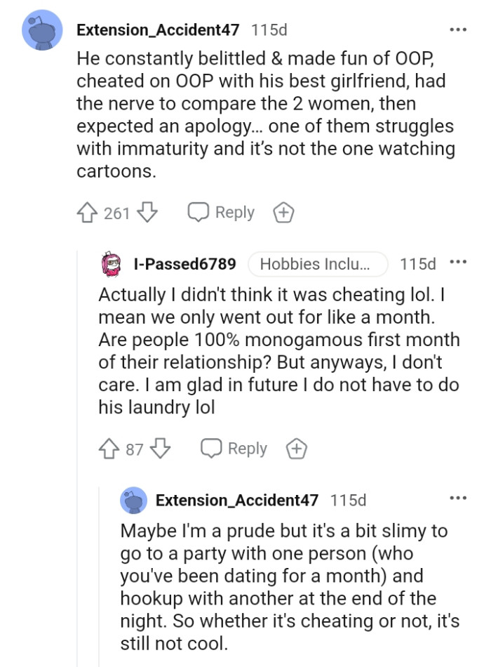 The One Struggling with Immaturity Is Not the One Watching Cartoons