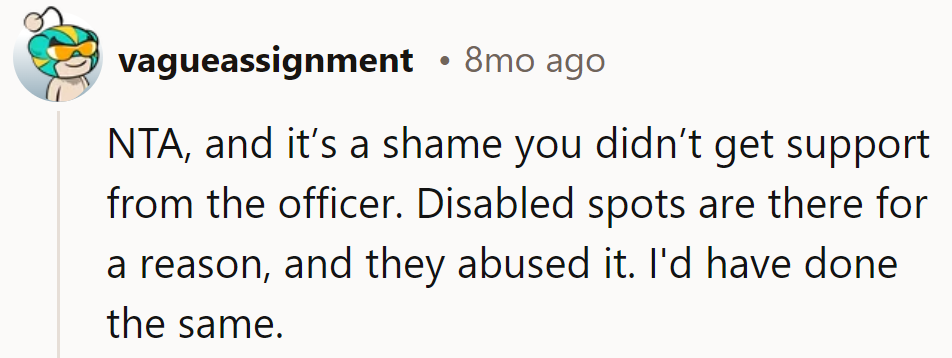 Next time, maybe the officer needs a parking lesson too!