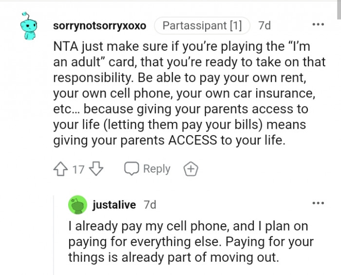 Giving your parents access to your life