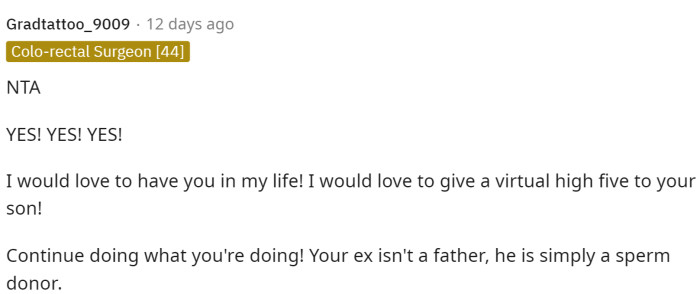 People were very supportive in the comments for OP and told her that they would love to support her son in everything he has accomplished.